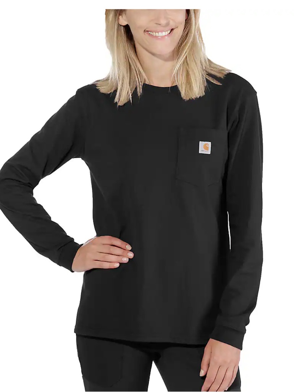 Carhartt women’s plus size 3X loose fit heavyweight pocket tee long sleeve shirt